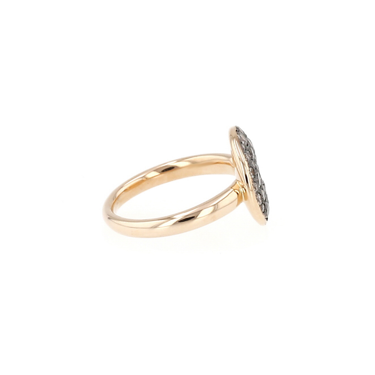 Pomellato Sabbia ring in rose gold and cognac-coloured diamonds - Detail D4