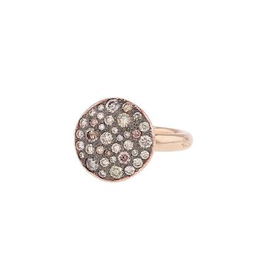 Pomellato Sabbia ring in rose gold and cognac-coloured diamonds