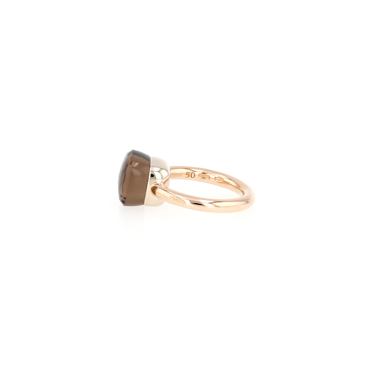 Anello Pomellato Nudo Classic in oro rosa, oro Blanc e quarzo fumé - Detail D6