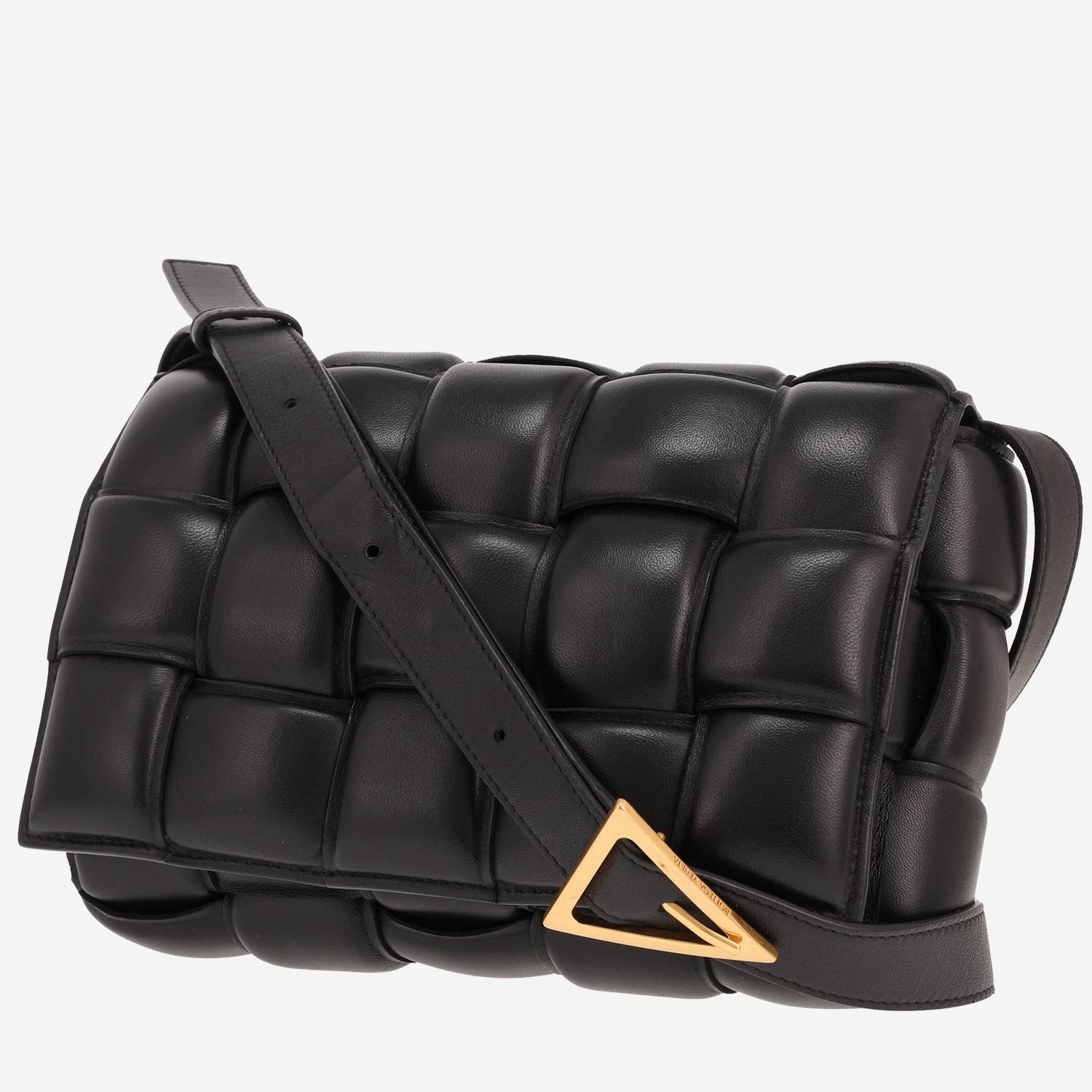 Bottega Veneta Padded Cassette shoulder bag in Noir intrecciato leather