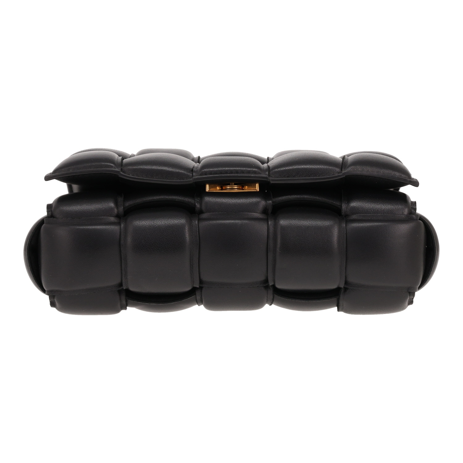 Bottega Veneta Padded Cassette shoulder bag in Noir intrecciato leather - Detail D1