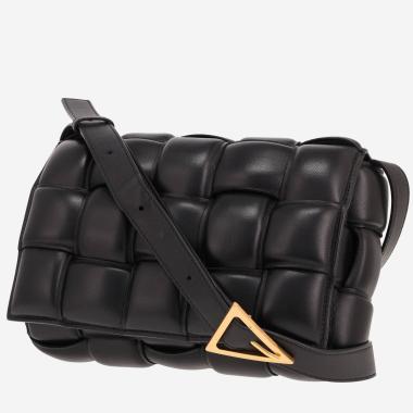Sac bandoulière Bottega Veneta  Padded Cassette en cuir intrecciato noir