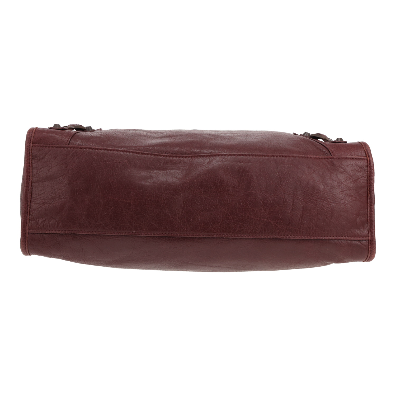 Bolso Balenciaga City de piel envejecida color Bordeaux - Detail D1