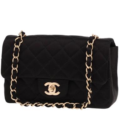 Borsa a tracolla Chanel Timeless Mini in raso nero