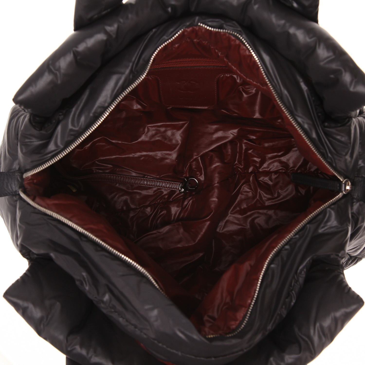 Sac à main Chanel  Coco Cocoon en toile matelassée noire - Detail D3