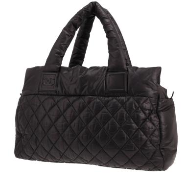 Chanel Coco Cocoon handbag in black quilted canvas