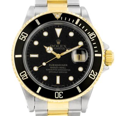 Montre Rolex Submariner Date en or et acier Ref: Rolex - 16803  Vers 1986