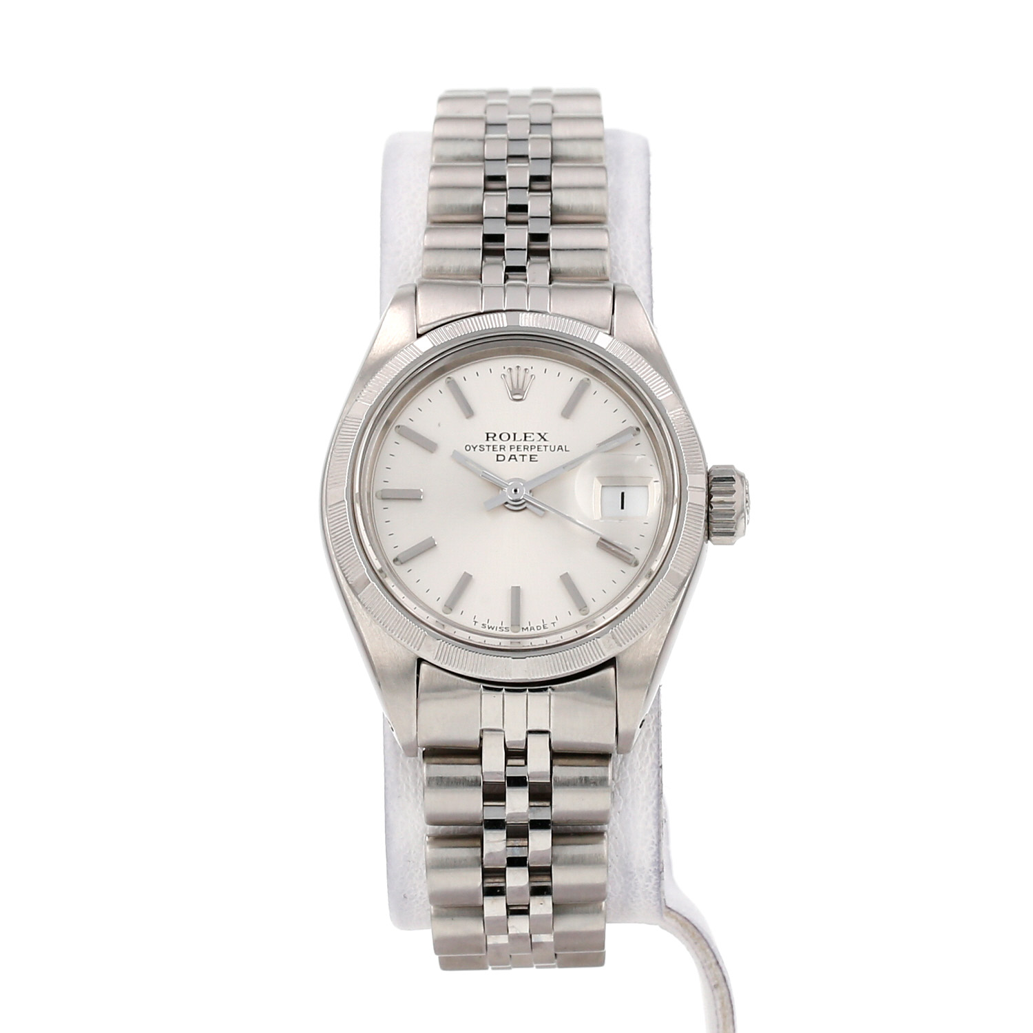 Rolex Lady Oyster Perpetual Date watch in steel, Ref: Rolex - 6919  Circa 1975 - Detail D3