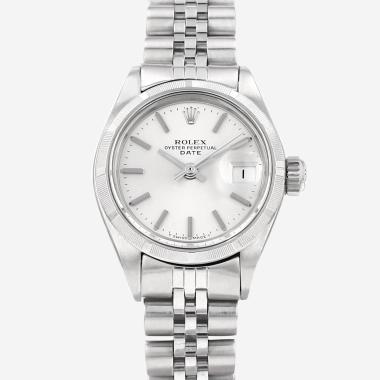 Montre Rolex Lady Oyster Perpetual Date en acier Ref: Rolex - 6919  Vers 1975