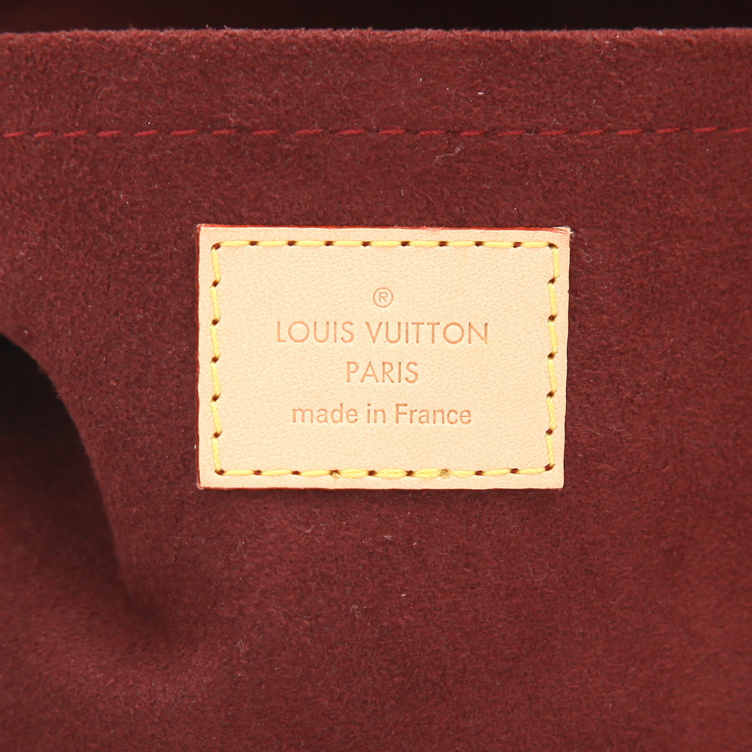Mochila Louis Vuitton «Montsouris Backpack» de lona Monogram marrón y piel natural - Detail D2