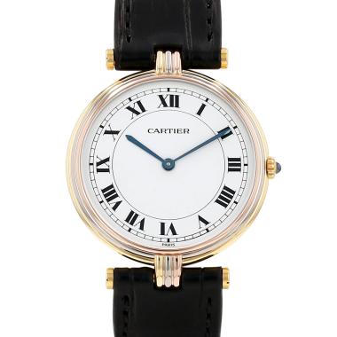 Cartier Vendôme watch, large model, in three-tone gold. Ref: Cartier - 81003. Circa 1990