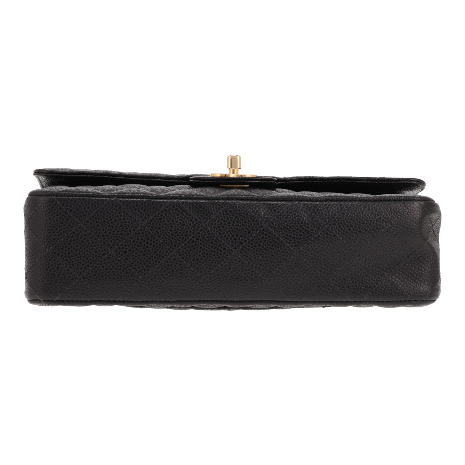 Sac à main Chanel  Timeless Classic en cuir grainé matelassé noir - Detail D1