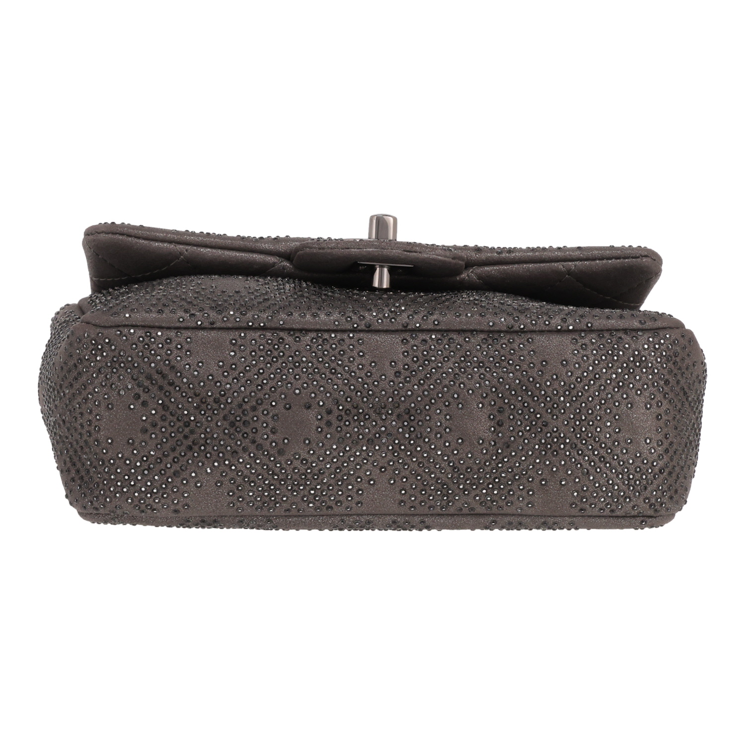 Sac bandoulière Chanel  Timeless Mini en cuir gris - Detail D1