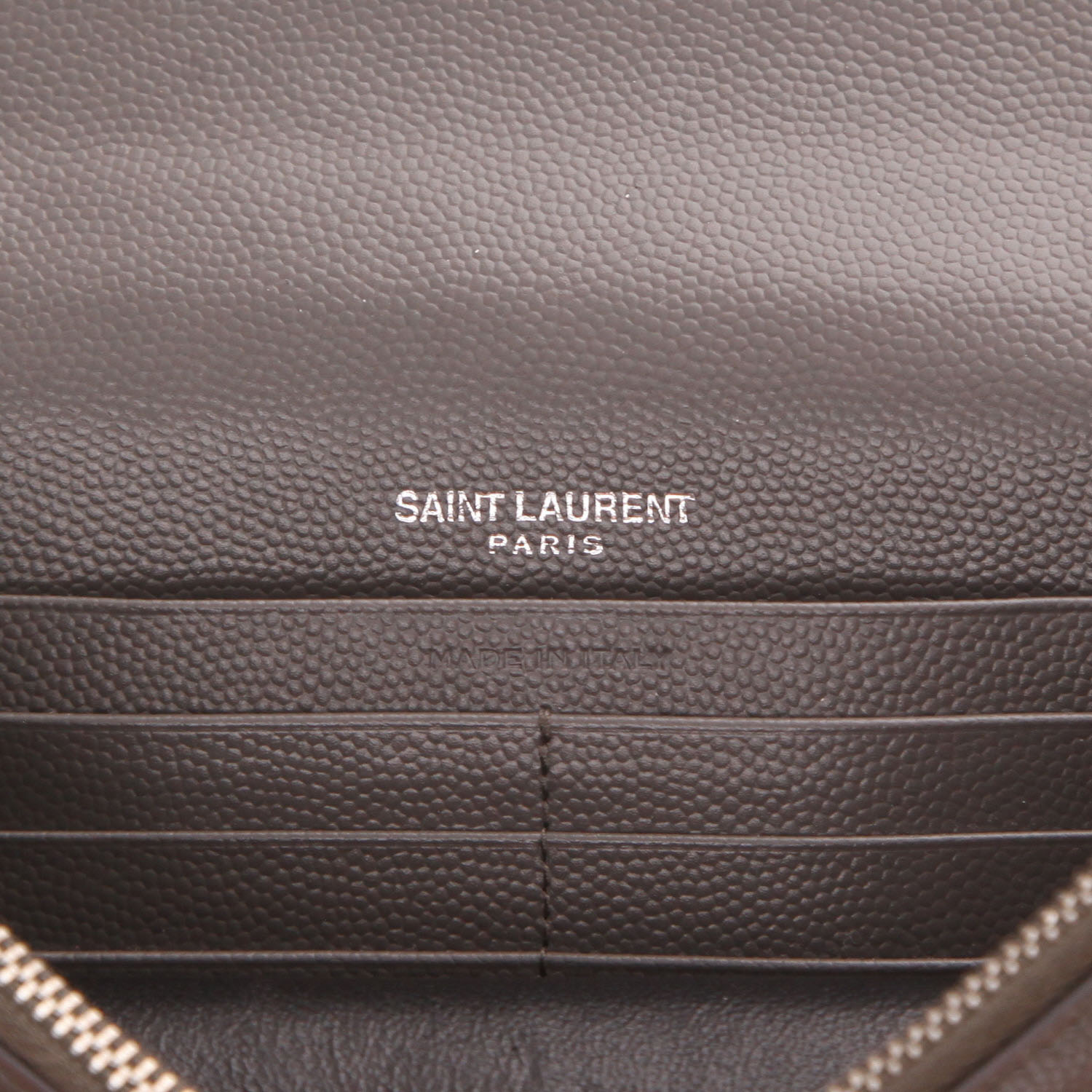Bolso bandolera Saint Laurent «Kate Pompon» de piel granulada gris - Detail D2