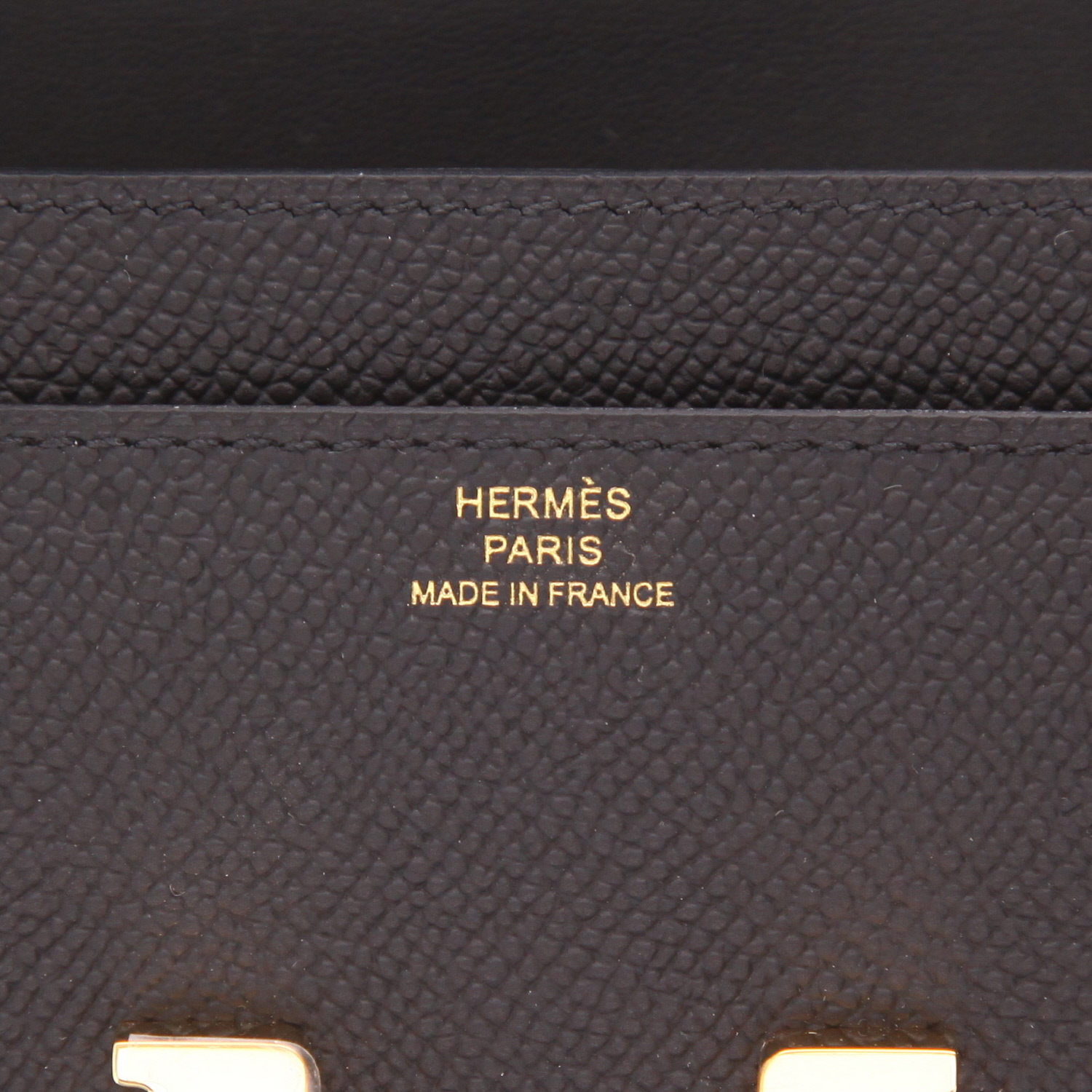 Hermès Constance Long To Go shoulder bag in black Epsom leather - Detail D2