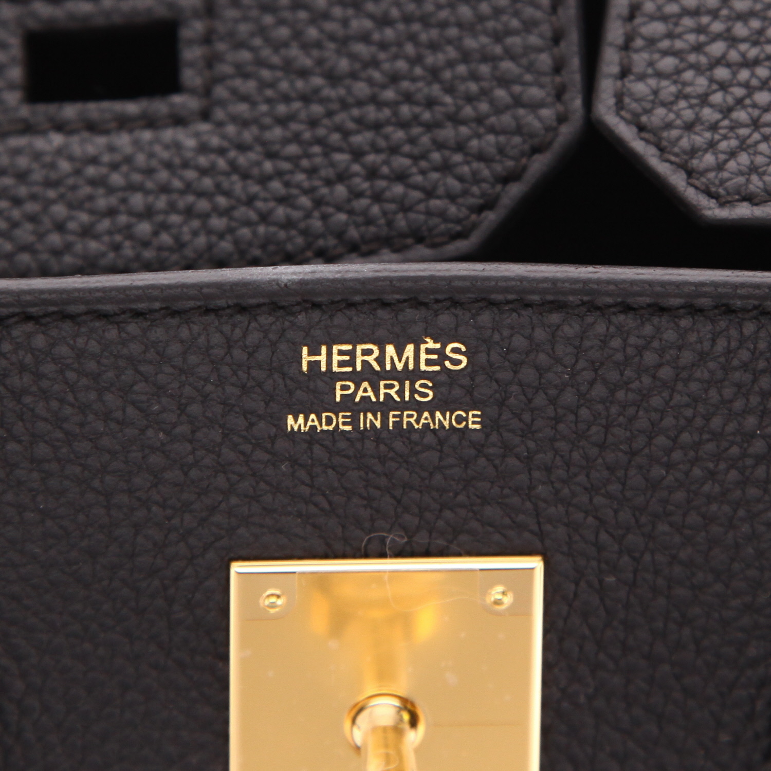 Hermès Birkin handbag, 30 cm, in Noir Togo leather - Detail D2