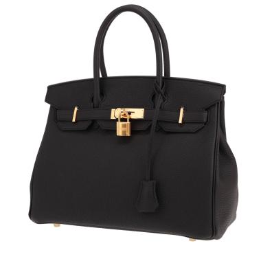 Sac à main Hermès  Birkin 30 cm en cuir togo noir
