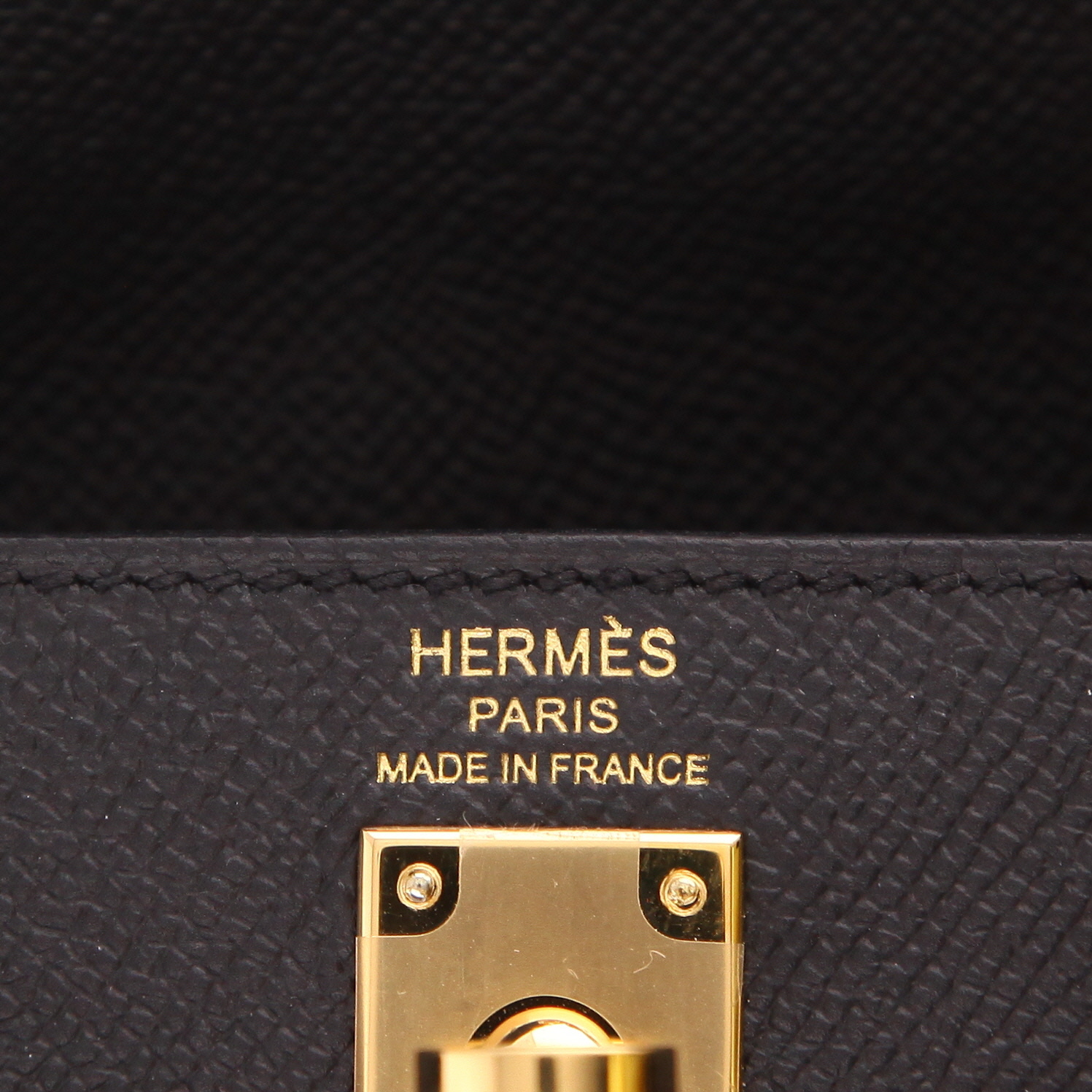 Borsa Hermès Kelly da 25 cm in pelle Epsom nera - Detail D2