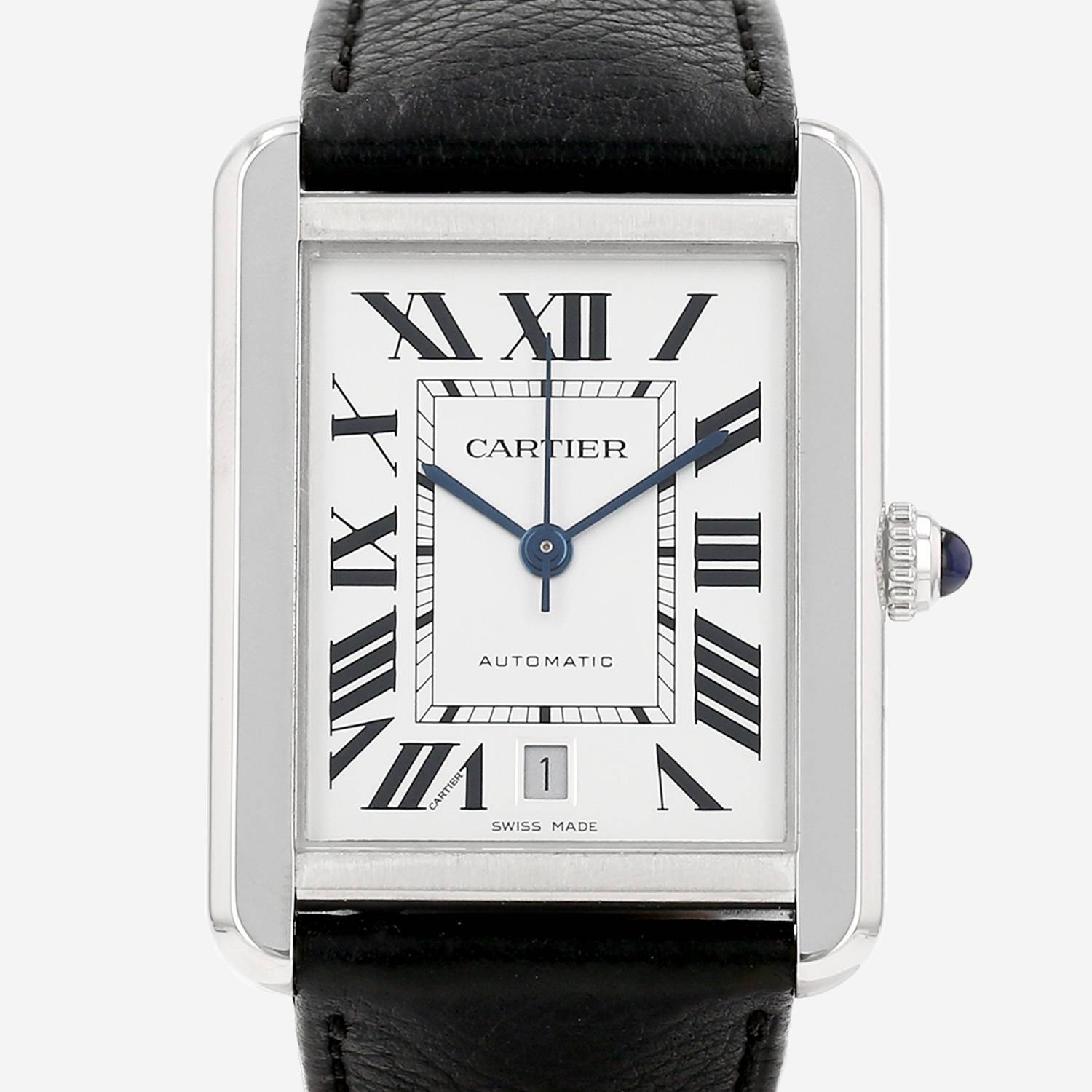 Orologio Cartier Tank Solo taglia XL in acciaio, cod. rif.: Cartier - 3800, intorno al 2020