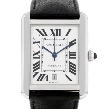 Montre Cartier Tank Solo grand modèle  en acier Ref: Cartier - 3800  Vers 2020
