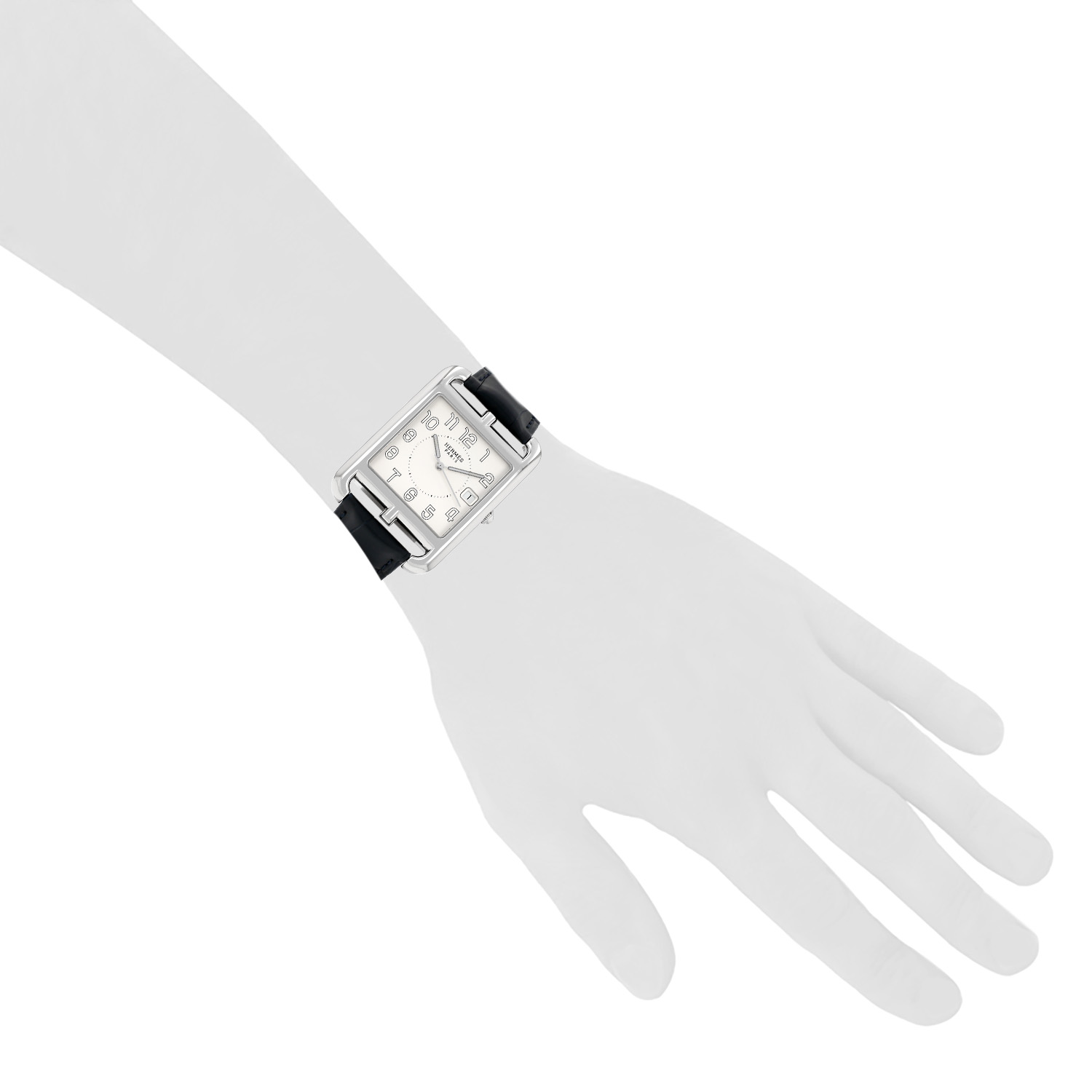 Hermès Cape Cod watch, size XL, in steel. Ref: Hermès - CC1.810. Circa 2008 - Detail D1