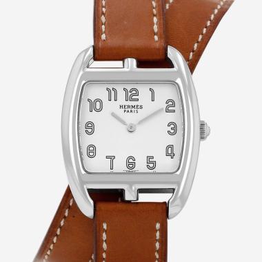 Montre Hermès Cape Cod Tonneau en acier Ref: Hermès - CT1.210  Vers 2000