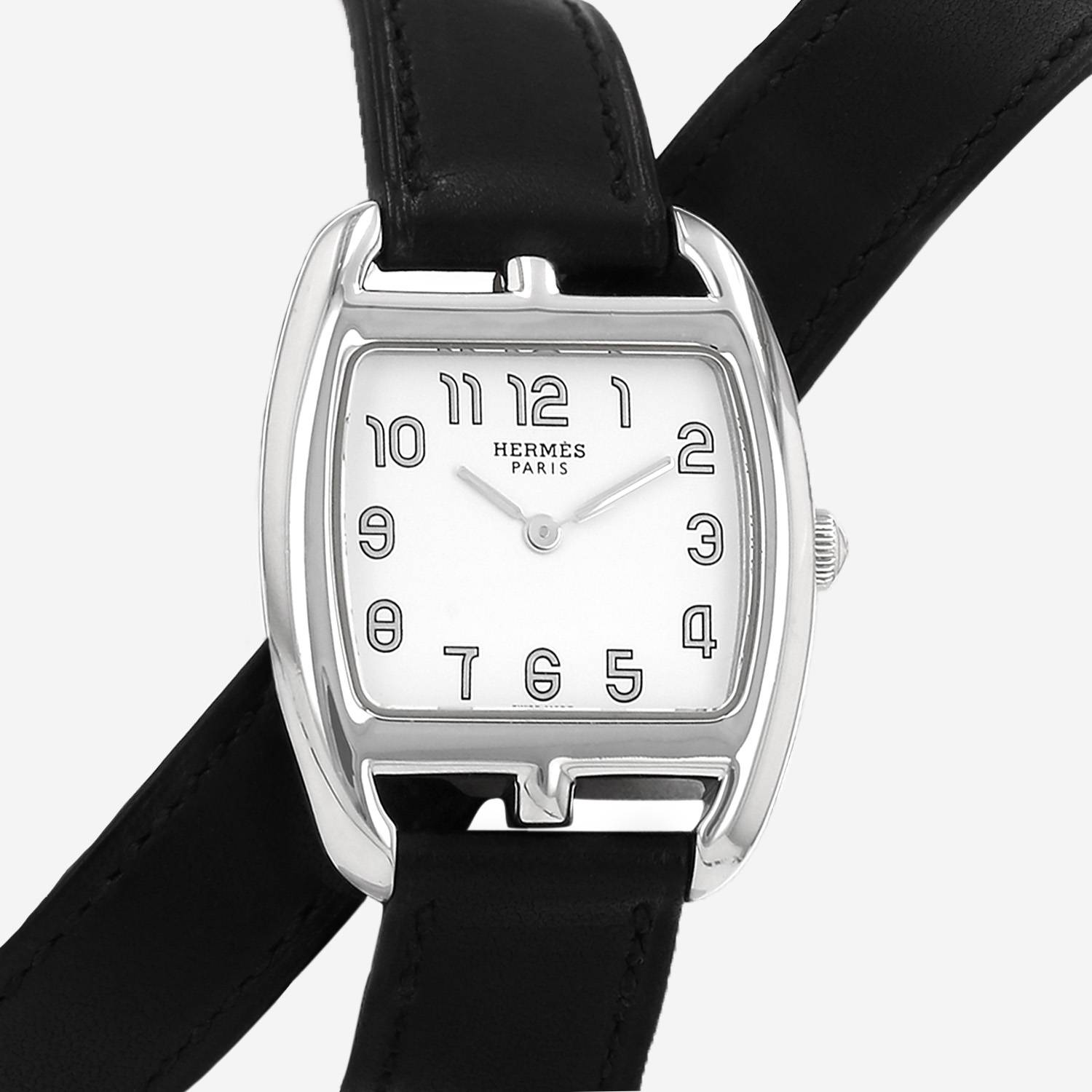 Hermès Cape Cod Tonneau watch, small model, in steel. Ref: Hermès - CT1.210. Circa 2010