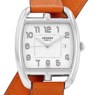 Hermès Cape Cod Tonneau watch in steel Ref: Hermès - CT1.710  Circa 2010