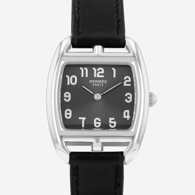 Montre Hermès Cape Cod Tonneau en acier Ref: Hermès - CT1.210  Vers 2000