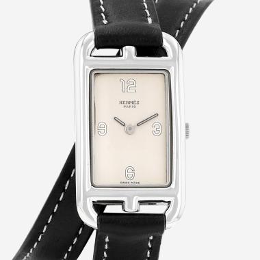 Reloj Hermès Cape Cod Nantucket de plata, hacia 1990