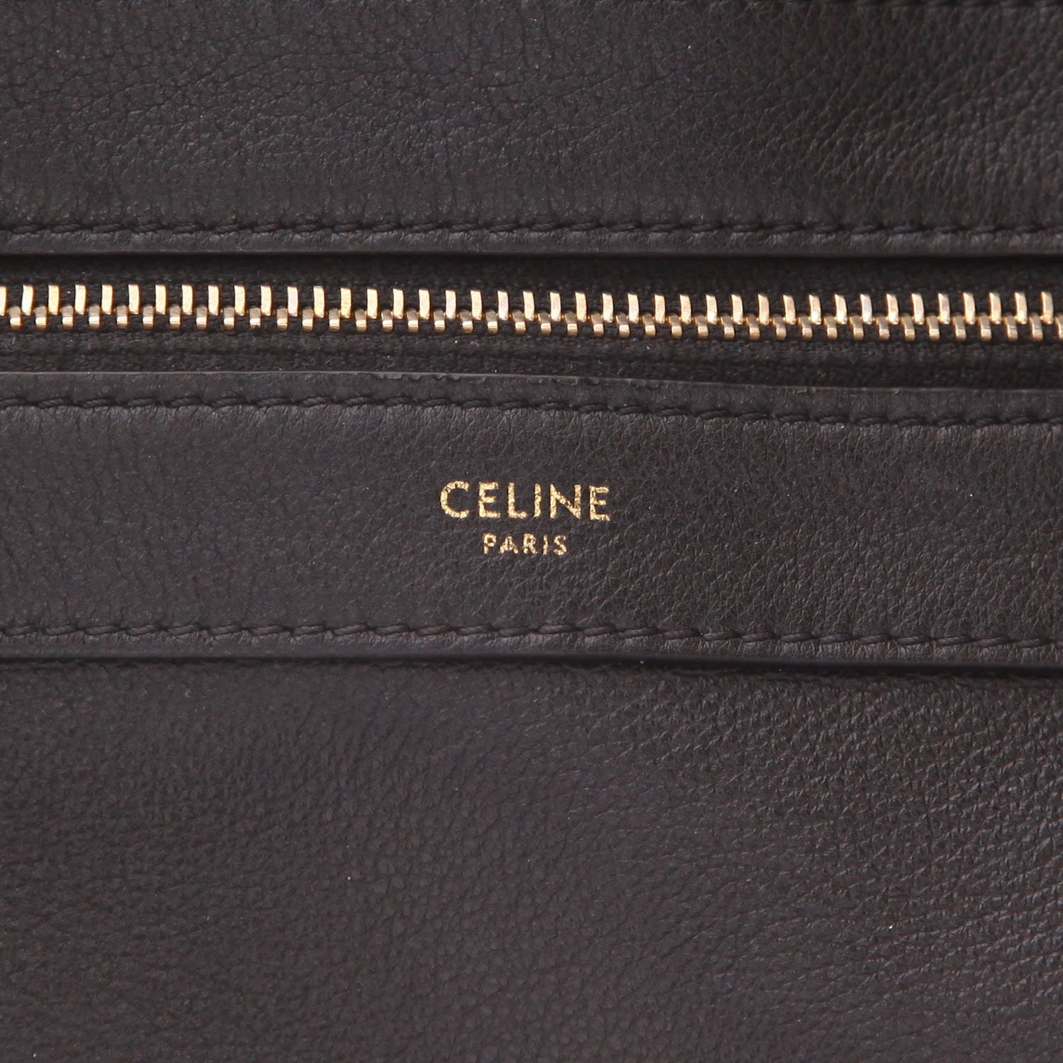 Sac à main Celine  Léandre en cuir noir - Detail D2