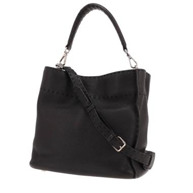 Bolso Fendi «Anna Bucket  Selleria» de piel negra