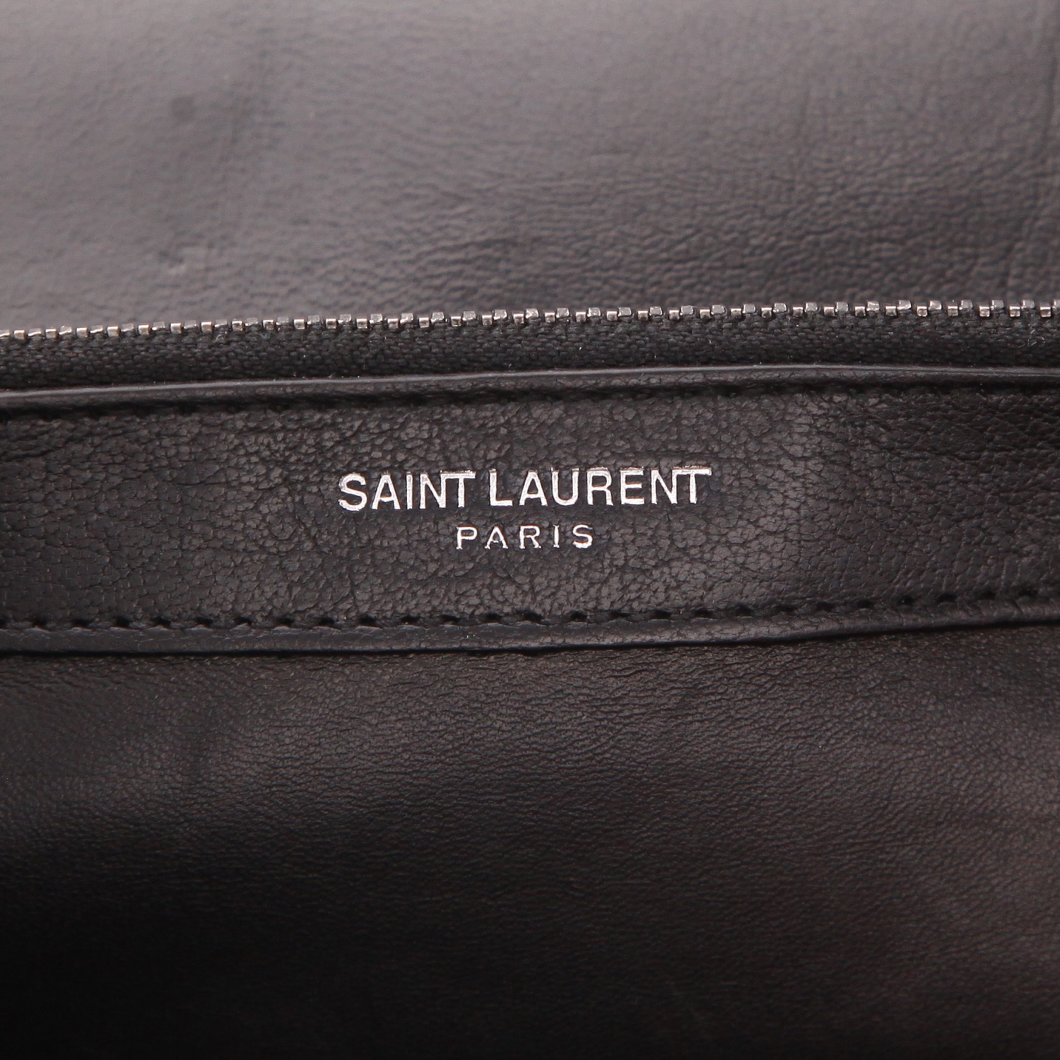 Borsa Saint Laurent College in pelle trapuntata a spina di pesce Noir - Detail D2