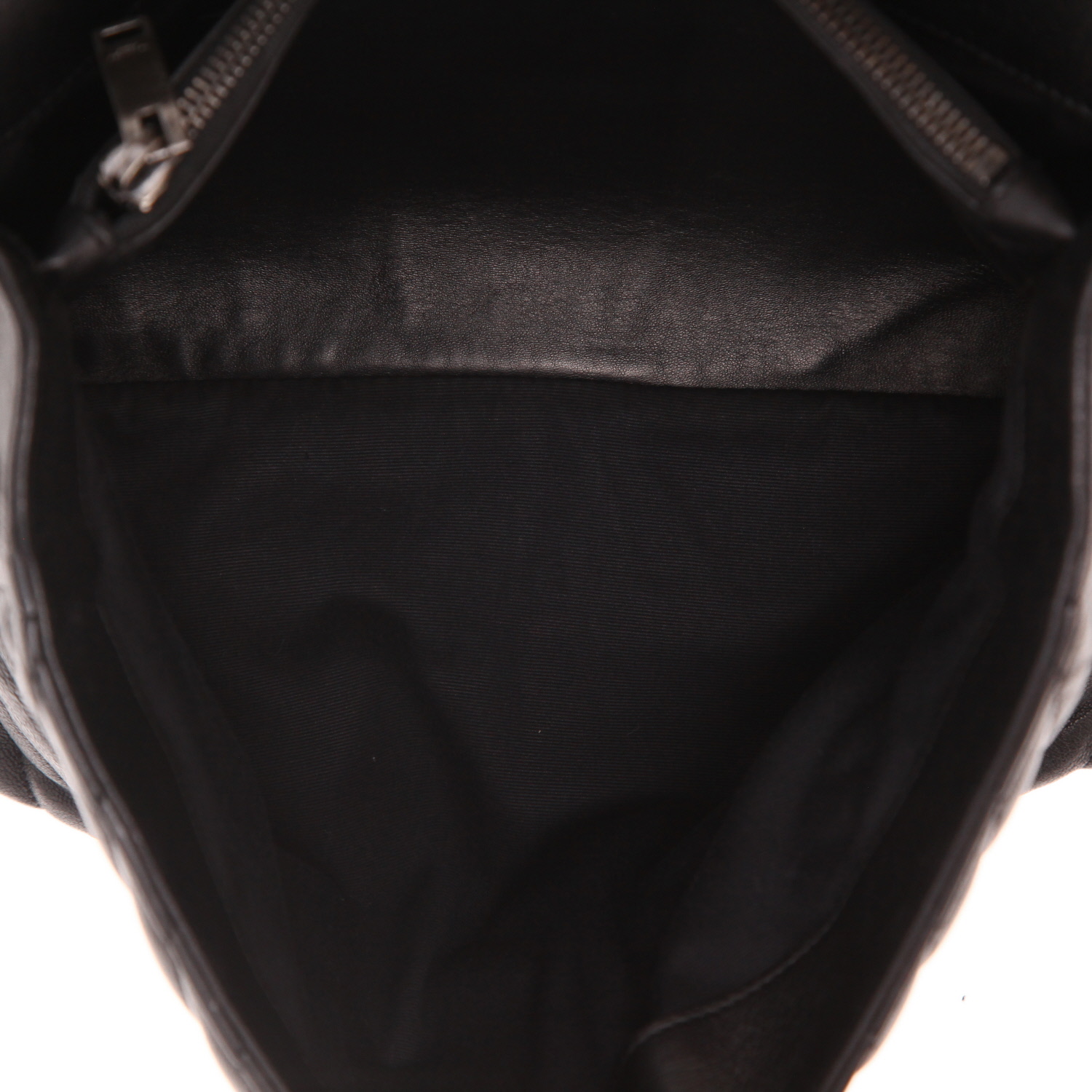 Bolso Saint Laurent «College» de piel acolchada con diseño en espiga Noir - Detail D3