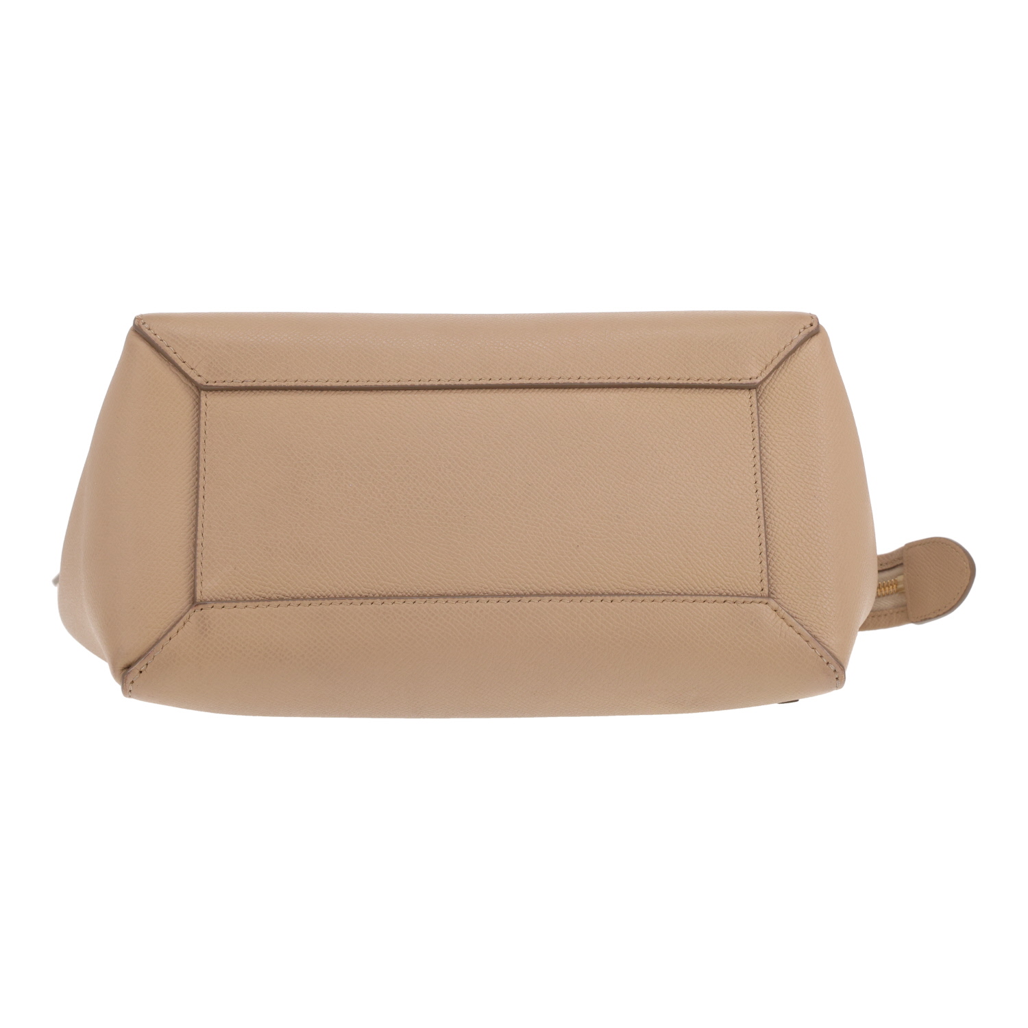 Sac bandoulière Celine  Belt Micro en cuir grainé beige - Detail D1