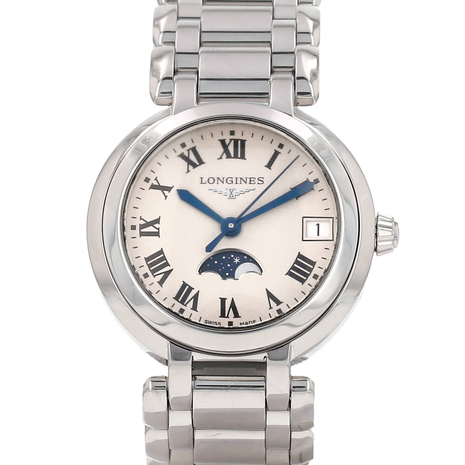 Montre Longines Prima Luna en acier Ref: Longines - L8.115.4.71.6 Vers