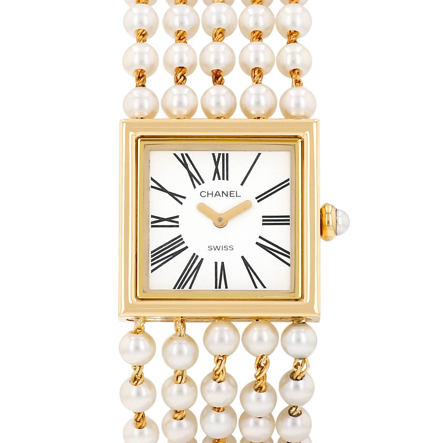 Montre Chanel Mademoiselle en or jaune Vers 1990