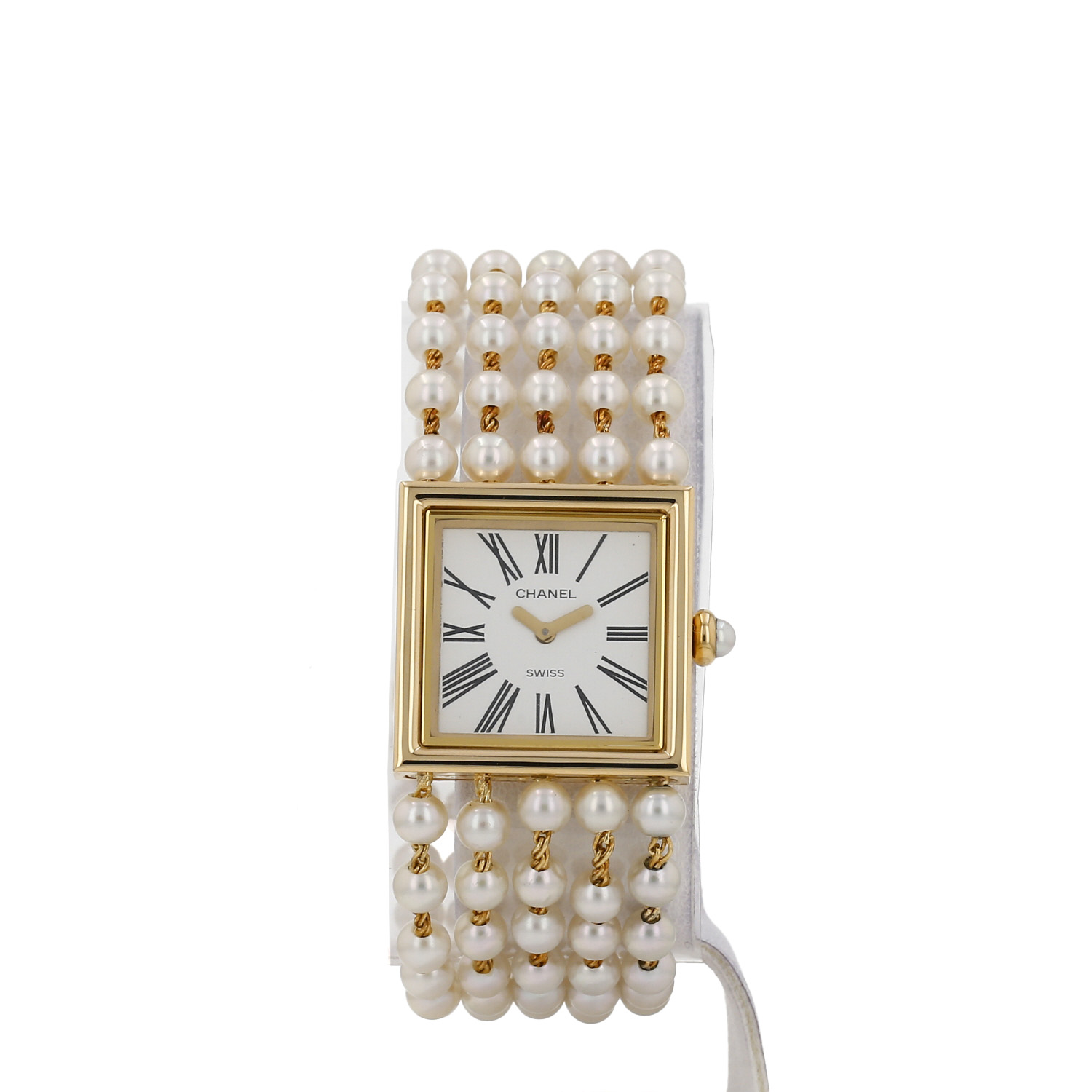 Chanel Mademoiselle watch in yellow gold, circa 1990