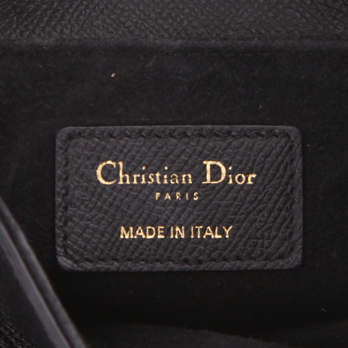 Borsa a tracolla Dior Saddle Mini in pelle martellata nera - Detail D2