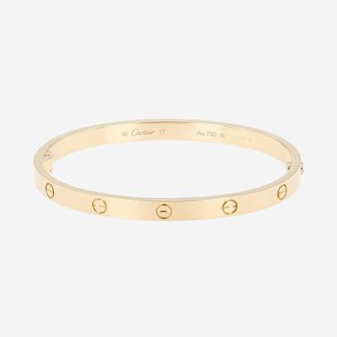 Bracelet Cartier Love moyen modèle en or jaune, taille 17
