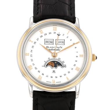 Reloj Blancpain Villeret Moon Phase de oro y acero, hacia 1990