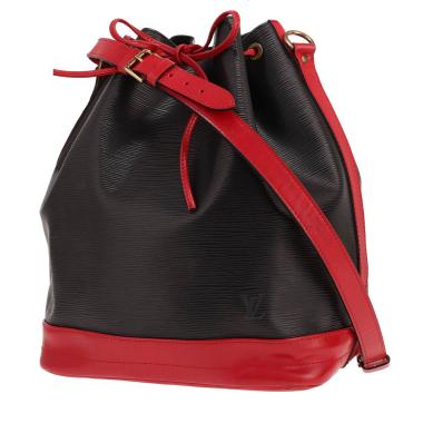 Bolso Louis Vuitton Noé de piel Épi negra y roja