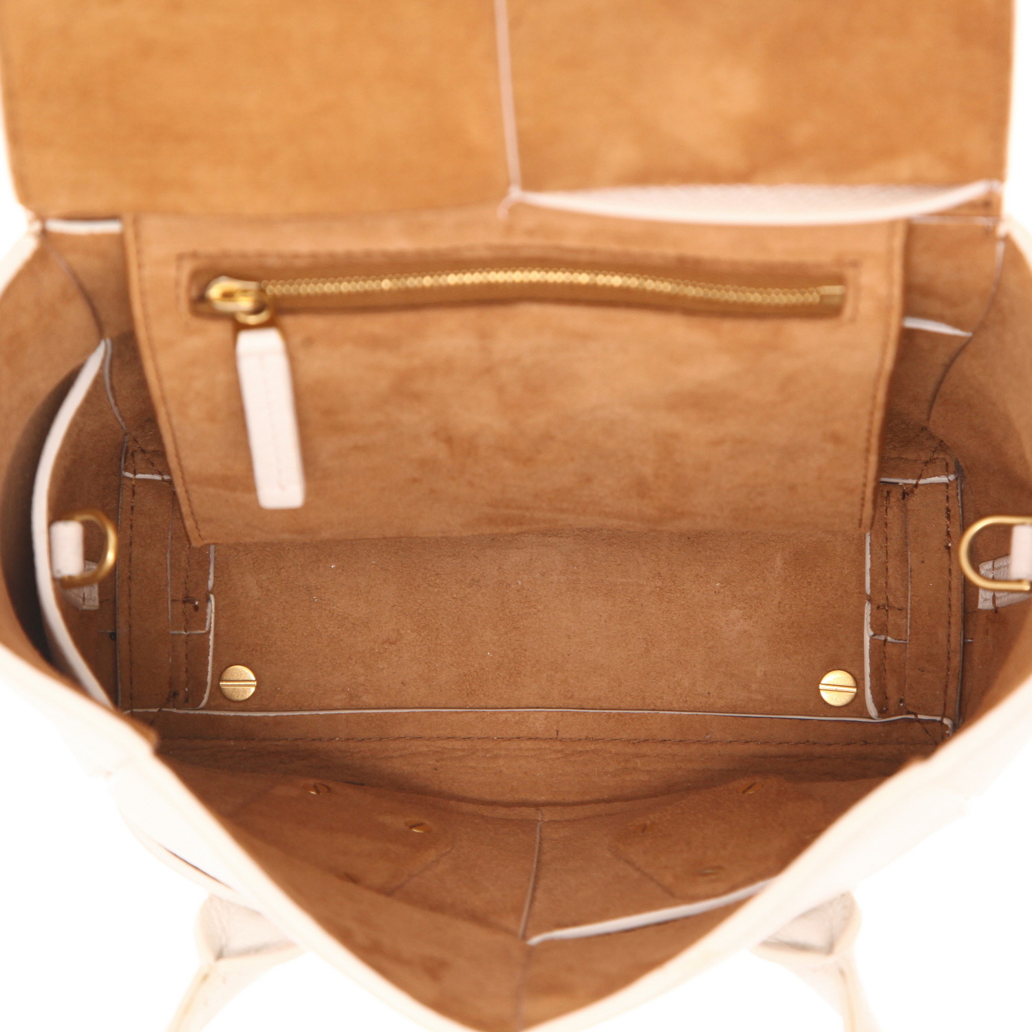 Bottega Veneta Arco mini handbag in white intrecciato leather - Detail D3