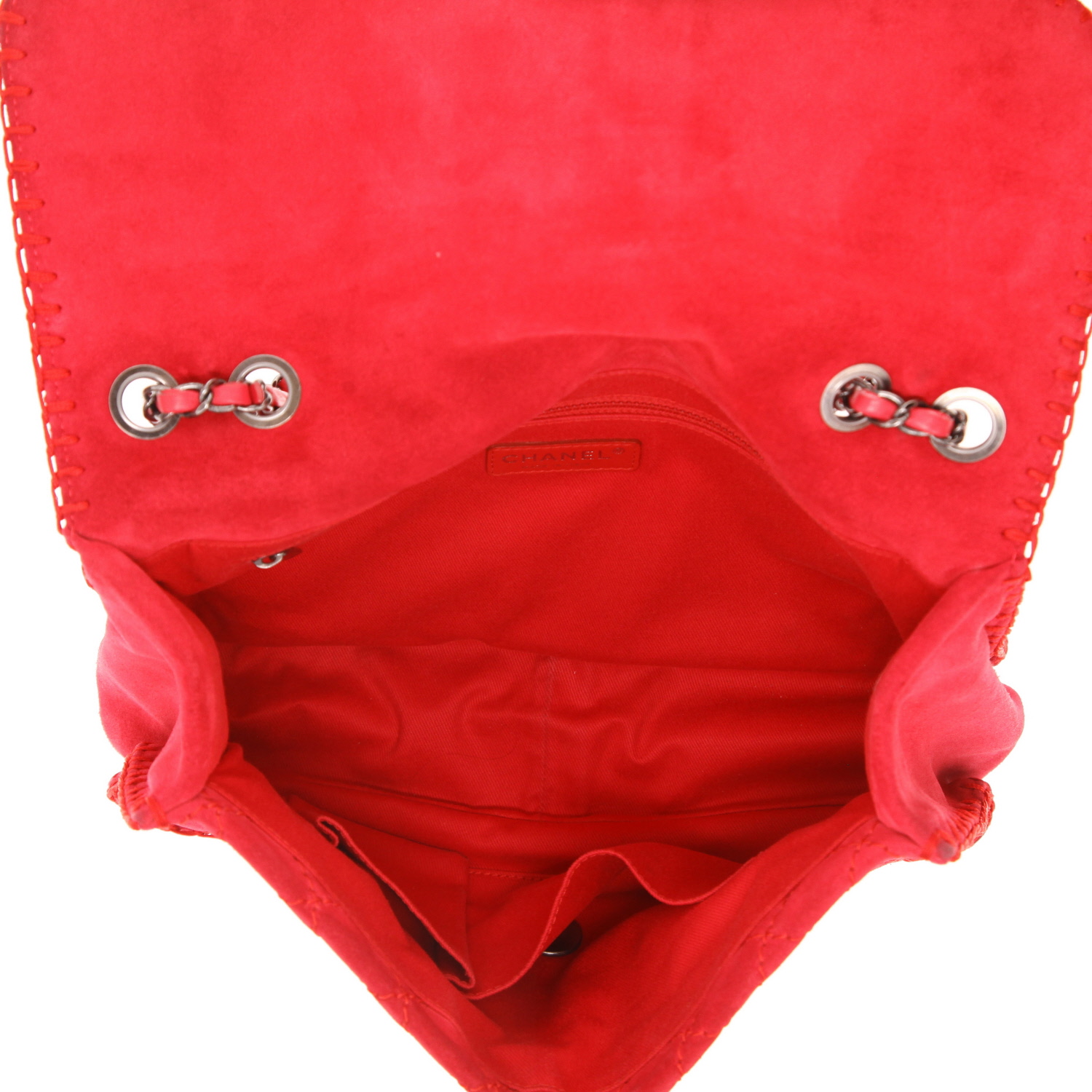 Bolso Chanel «Timeless Jumbo» de ante de ternera rosa - Detail D3