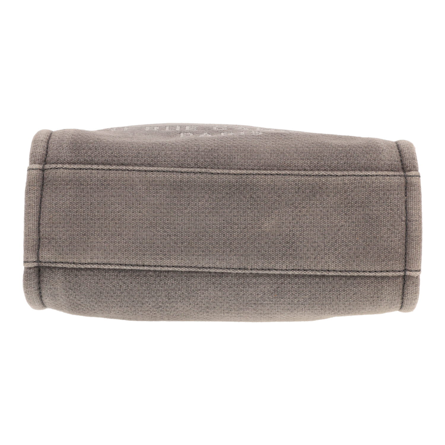 Chanel Deauville tote bag in grey coated canvas and black leather - Detail D1