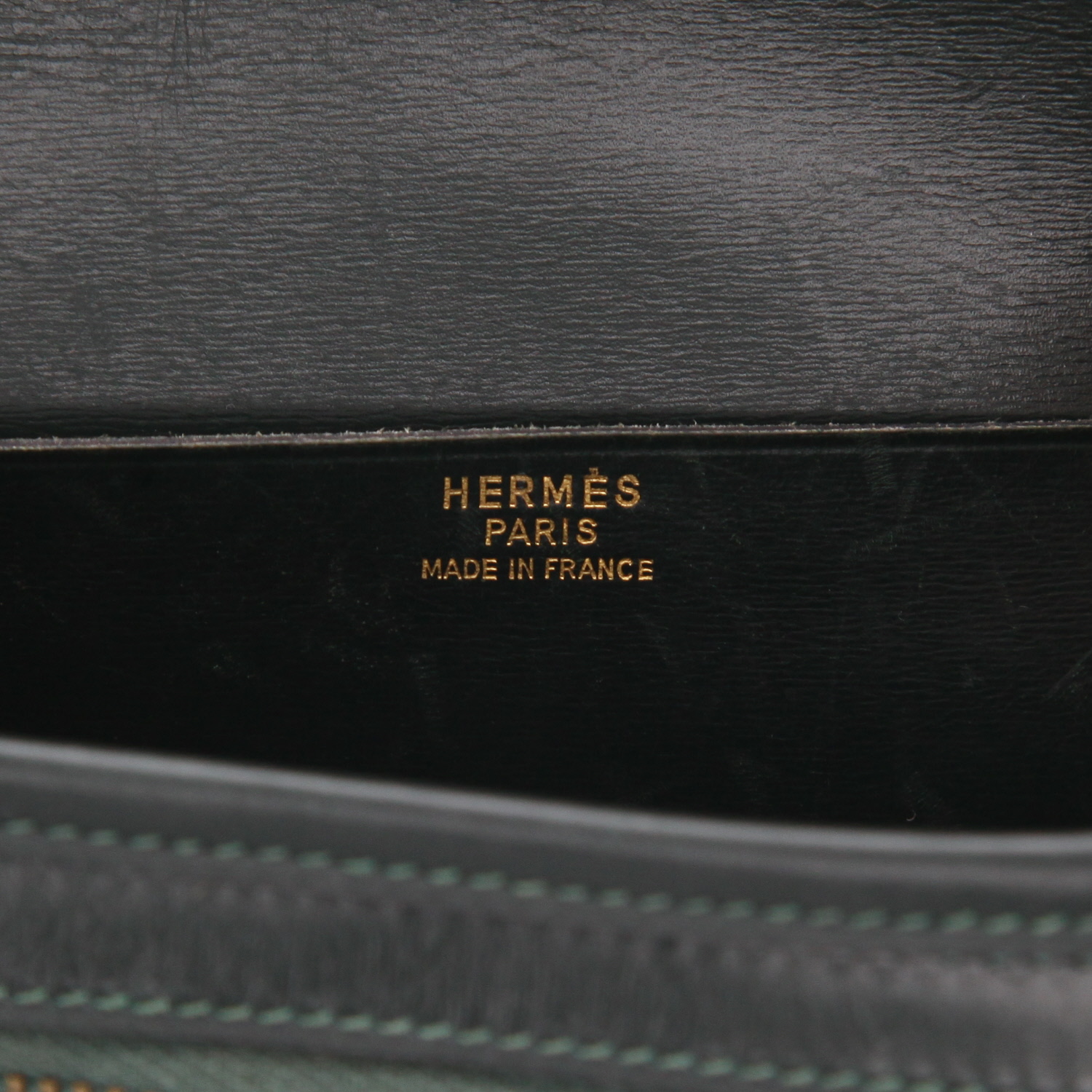 Bolso de Hermès «Balle De Golf», de cuero verde, para llevar al hombro o en la mano - Detail D2
