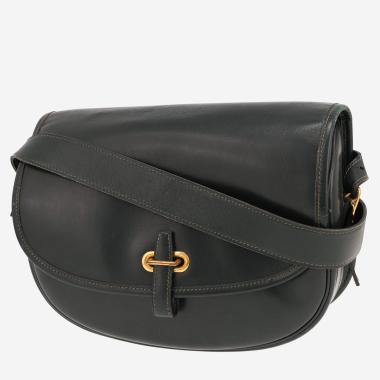 Sac porté épaule ou main Hermès  Balle De Golf en cuir box vert