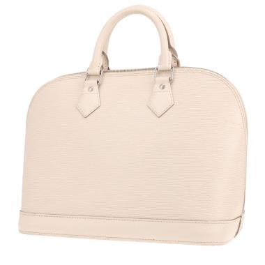 Louis Vuitton Alma medium handbag in white Épi leather