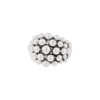 Bague Boucheron Grains de Raisins grand modèle en or blanc