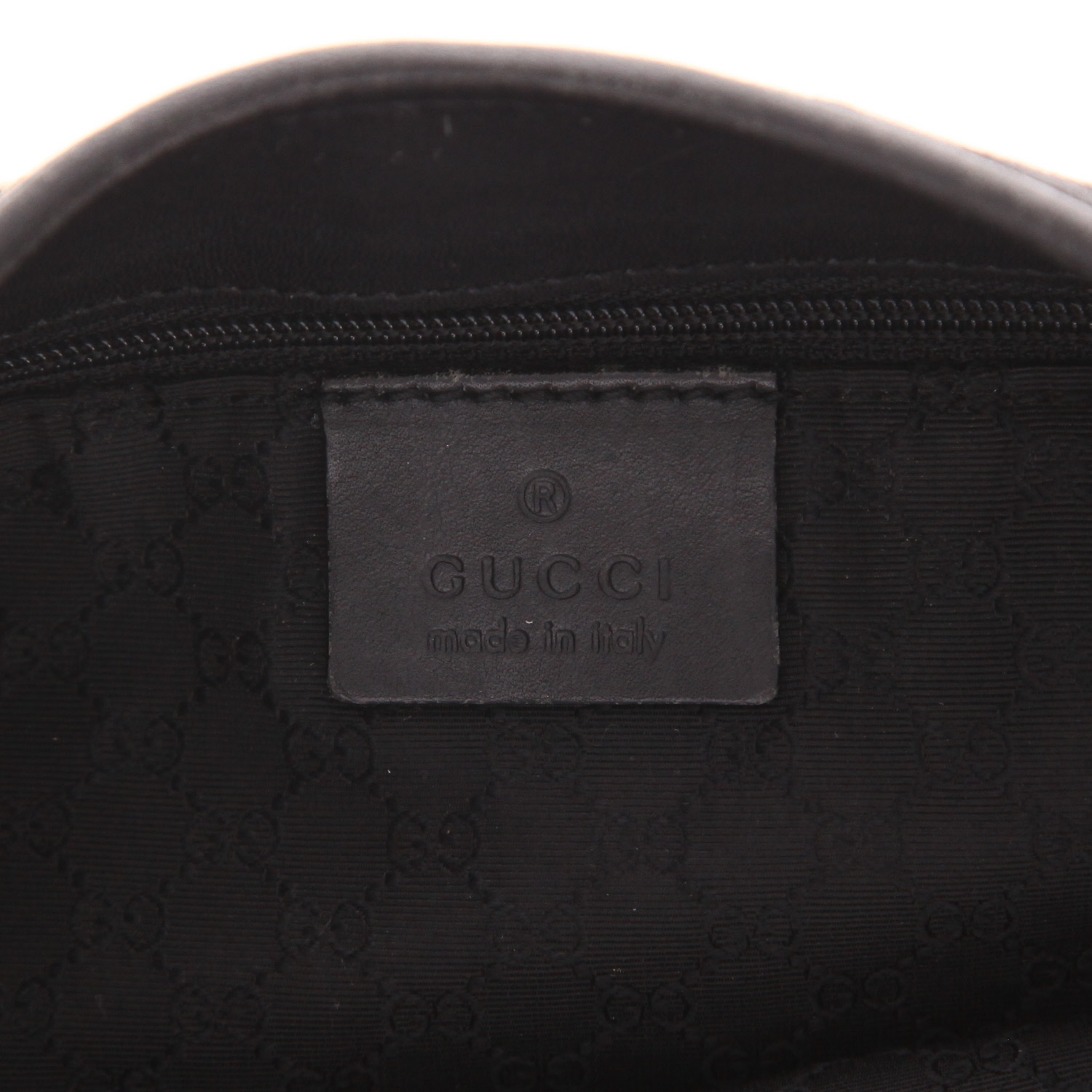 Borsa Gucci Jackie in tela denim nera e pelle nera - Detail D2